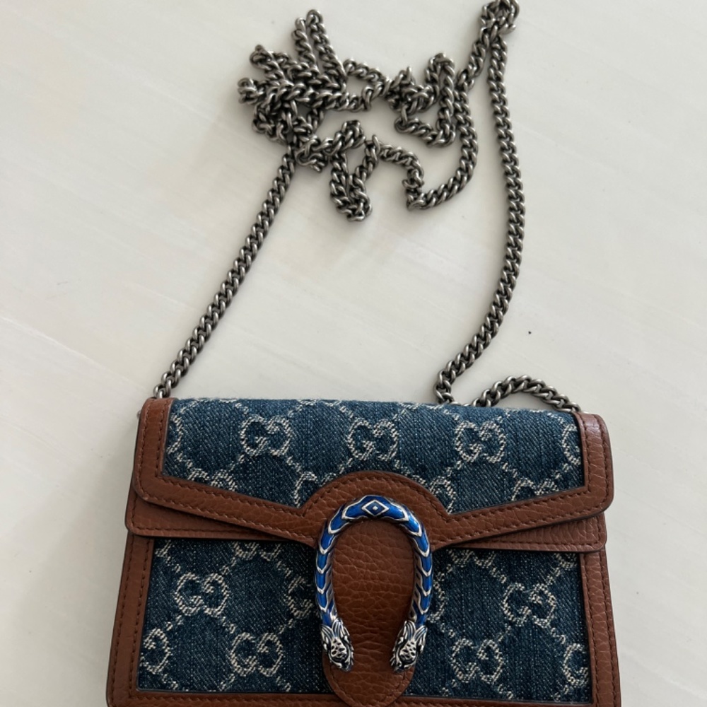 GUCCI Dionysus Super Mini Blue Denim - Picture 3 of 6